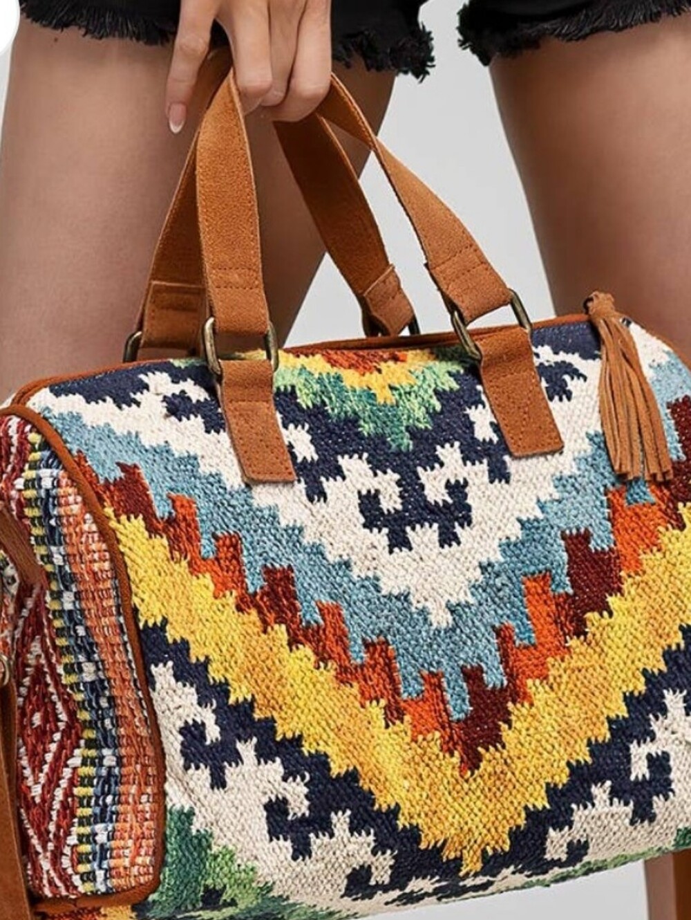 Ruggline Belmont Boho Chevron Tapestry Bag
